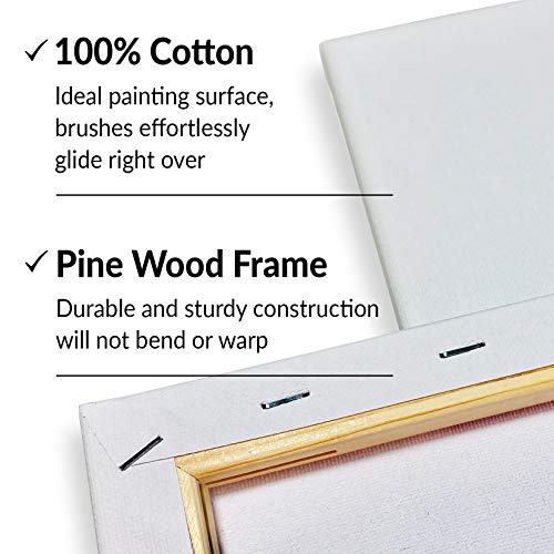 10 Pack Stretched Canvases for Painting 8x10 Blank Paint Canvases for Painting Supplies Painting Canvas Acrylic Paint, Oil Art Small Canvases for HIPPIE CRAFTER
