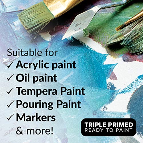 10 Pack Stretched Canvases for Painting 8x10 Blank Paint Canvases for Painting Supplies Painting Canvas Acrylic Paint, Oil Art Small Canvases for HIPPIE CRAFTER