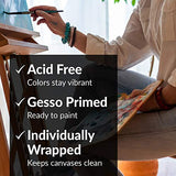 10 Pack Stretched Canvases for Painting 8x10 Blank Paint Canvases for Painting Supplies Painting Canvas Acrylic Paint, Oil Art Small Canvases for HIPPIE CRAFTER