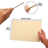 10 Pack Wood Sheets, Premium Natural Unfinished Wood Board, Thin Wooden Pieces for Painting, Carving, Craft Project or School Project (300x200x1.5mm) Rainmae