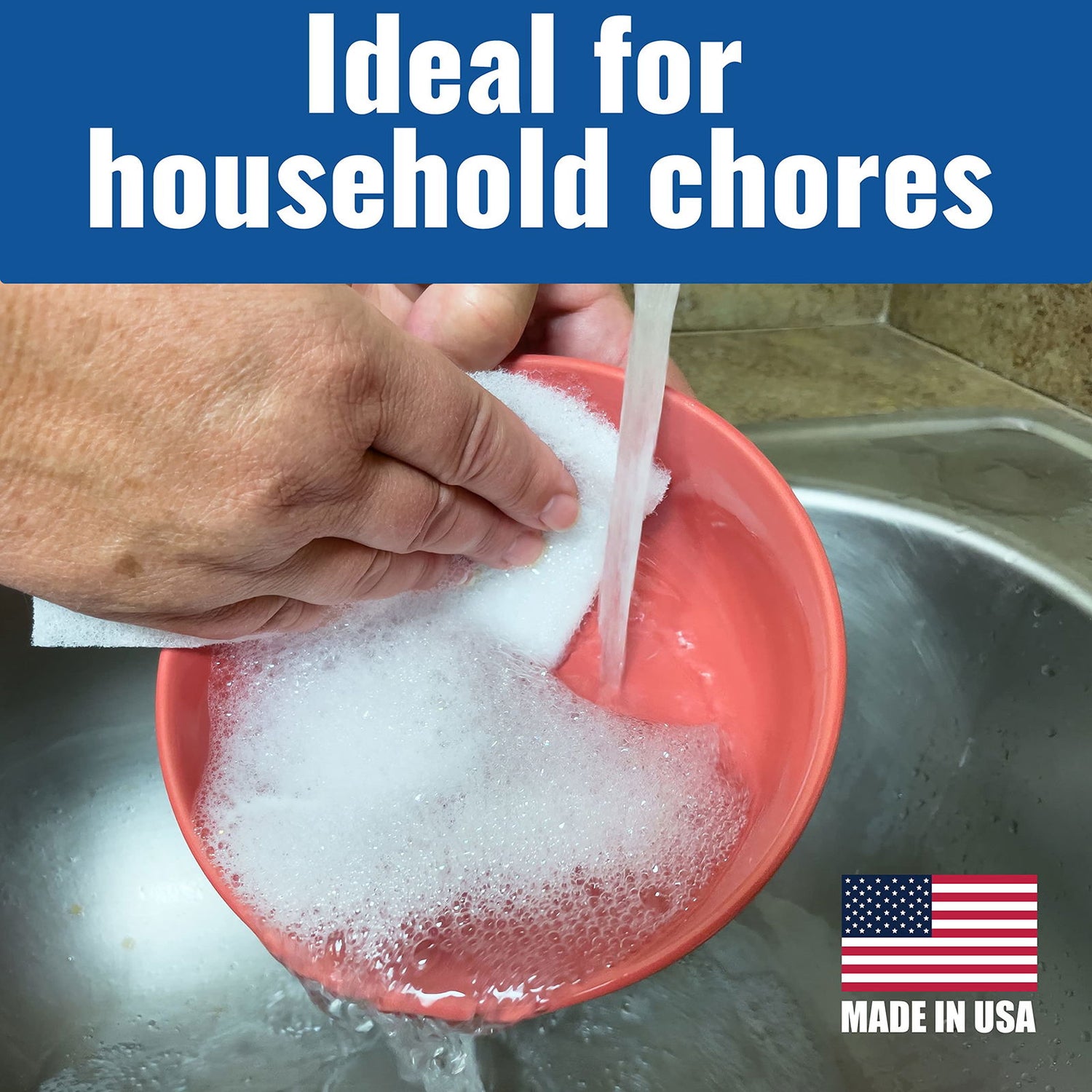 10 Pack of White Non Scratch Non-Woven Pads for Cleaning/Polishing and Multi Purpose Use in Your Home • Workshop or DIY Garage Shop Made in The USA Peachtree Woodworking