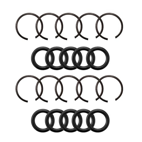 10 Packs 1/2" Impact Wrench Socket Retainer Rings with O-ring, Replacement Parts Compatible with IR, Snap-On, Chicago Pneumatic, Florida Pneumatics, A.I.FORCE