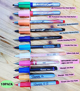 10 Packs Pen/Marker Adapter Set Compatible with Cricut (Explore Air/Air 2/Air 3, and Maker/Maker 3),Pen Adapter Compatible with Sharpie/BIC/Crayola LiangHuLo