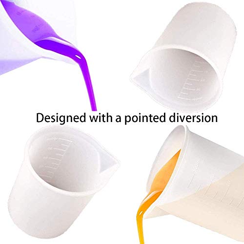 10 Pcs 100ml Silicone Measuring Cups, Epoxy Resin Cups, Nonstick Silicone Mixing Cups for Resin Molds Resin Casting Molds for Handmade Candle, Resin Phinicco