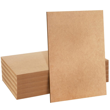 10 Pcs 3 mm 1/8 x 12 x 20 Inch MDF Wood Board Medium Density Fiberboard Panels Cardboard Sheets for Arts Crafts, School DIY Projects, Drawing, Bucherry