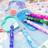 10 Pcs Anti-Slip Tools Sticky Mat for Diamond Painting, 5.6 x 3.3 Inch Universal Gel Pad for Holding Tray 5D Diamond Embroidery Accessories, 8 Colors AYWFEY