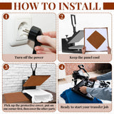 10 Pcs Heat Press Pillow Bundle Tools Kit, Include 4 Sizes Heat Pressing Transfer Pillow Mat, 2 Heat Press Platen Wrap Cover, 2 Heat Transfer Sheet, Crtiin