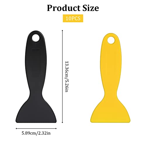 10 Pcs Plastic Scraper,Plastic Spatula Paint Scrapers Flexible Resin Scraper Putty Knife Air Bubble Remover Sticker Installation Tool for 3D Printing Sliverdew