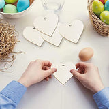 10 Pcs Unfinished Blank Wooden Hearts for Crafts,Heart-Shaped Wood Hanging Pieces DIY Heart Slices Blank Wood Heart Wood Slices Embellishments YYMSEN