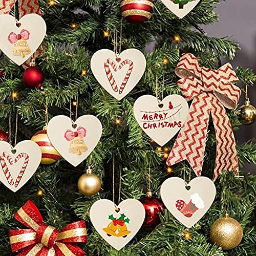 10 Pcs Unfinished Blank Wooden Hearts for Crafts,Heart-Shaped Wood Hanging Pieces DIY Heart Slices Blank Wood Heart Wood Slices Embellishments YYMSEN