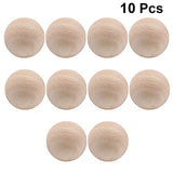 10 Pcs Wood Barrel Beads Jewelry Making Round Spacer White Beads Loose Beads African Beads Unfinished Wood Spacer Beads Unfinished Wood Round Bead EXCEART