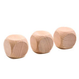 10 Pcs Wooden Dice, 6 Sided Blank Dice Round Corner Cube Dice DIY Graffiti Dice Crafts Toy Dice Board Game Party Supplies(1.8cm) Generic