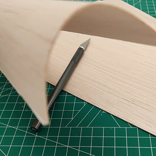 10 Pieces 1mm Balsa Wood Sheets 100mm X 300mm Natural Unfinished Wood for House Aircraft Ship Boat DIY Wooden Plate Model Craft Project US3001 通用