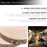 10 Pieces 8-9 Inch Wood Slices,Round Natural Wood Slices with Wood Table Number Holders and Cards,for Weddings,Table Centerpieces BBRGIRL