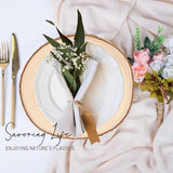 10 Pieces 8-9 Inch Wood Slices,Round Natural Wood Slices with Wood Table Number Holders and Cards,for Weddings,Table Centerpieces BBRGIRL