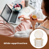 10 Pieces Beaded Wood Coasters Bulk Farmhouse Coasters for Drinks Coffee Table 4.7 Inch Round Farmhouse Beaded Rustic Coasters Decorative White Coasters Bar Coasters for Home Kitchen Decor Meanplan