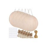 10 Pieces Blank Wood Circles 12 Inch Sign Unfinished Wood Slices Front Door Decor Round Wooden Hanging Sign with Twine MixTeach