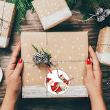 10 Pieces Christmas Sublimation Ornament Blanks - 3.15 Inch Sublimation Blank Pendants Ornaments Double Side with Red String - Personalized MDF HooAMI