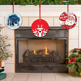 10 Pieces Christmas Sublimation Ornament Blanks - 3.15 Inch Sublimation Blank Pendants Ornaments Double Side with Red String - Personalized MDF HooAMI