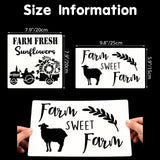 10 Pieces Reusable Farmhouse Stencils Farm Theme Painting Stencils for Scrapbooking Drawing Tracing DIY Furniture Wall Floor Fabric Decors, 2 Sizes Zonon