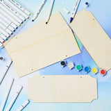 10 Pieces Unfinished Hanging Wood Sign Rectangle Blank Wooden Plaque Blank Hanging Slices Banners with Ropes (Beige) WoodArtSupply