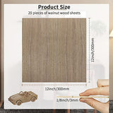 10 Pieces Walnut Plywood Sheets for DIY 12 x 12 x 1/8 Inch Unfinished Craft Wood for Laser Cutting, Engraving, Drawing, Painting, and Wood Burning yeload
