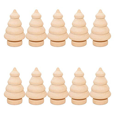 10 Pieces Wooden Peg Dolls Unfinished Wooden Doll Bodies Unfinished Wooden Figures Unfinished Wood Baby Peg Doll Wood Tree Peg Doll for DIY Crafts lasenersm