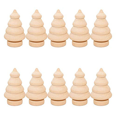 10 Pieces Wooden Peg Dolls Unfinished Wooden Doll Bodies Unfinished Wooden Figures Unfinished Wood Baby Peg Doll Wood Tree Peg Doll for DIY Crafts