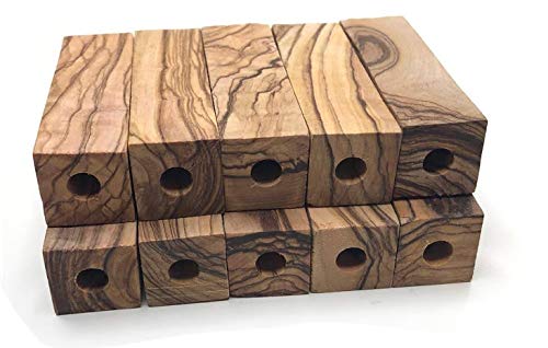 10 Pre- Drilled 7mm ~Bethlehem Olive Wood Short Pen Blanks.2 1/2 X 3/4 X 3/4 inch - WoodArtSupply