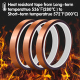 10 Rolls Heat Resistant Tapes for Sublimation, 10mm X 33m 108ft Heat Press Tape for High Temperature Heat Transfer for Sublimation on Coffee Mugs, Cruzix