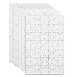10 Sheet of Blank Puzzles to Drawn Write On, 3.9x5.9in, 35 Pieces a Sheet, All White Jigsaw DIY Puzzle Kit Paintable Puzzle Writable Puzzle Heat SAVITA