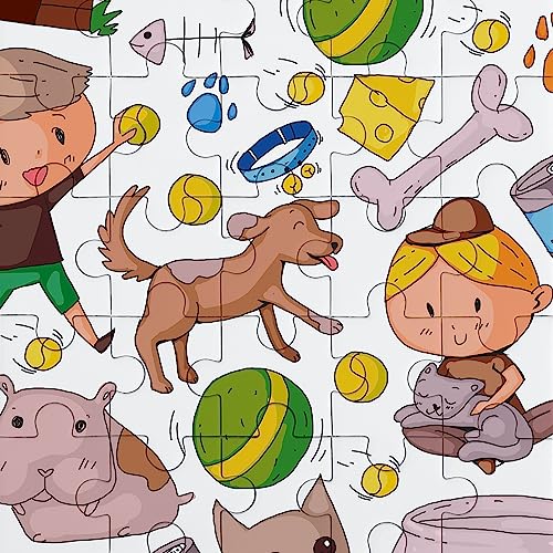 10 Sheet of Blank Puzzles to Drawn Write On, 3.9x5.9in, 35 Pieces a Sheet, All White Jigsaw DIY Puzzle Kit Paintable Puzzle Writable Puzzle Heat SAVITA