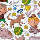 10 Sheet of Blank Puzzles to Drawn Write On, 3.9x5.9in, 35 Pieces a Sheet, All White Jigsaw DIY Puzzle Kit Paintable Puzzle Writable Puzzle Heat SAVITA