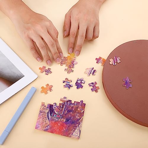 10 Sheet of Blank Puzzles to Drawn Write On, 3.9x5.9in, 35 Pieces a Sheet, All White Jigsaw DIY Puzzle Kit Paintable Puzzle Writable Puzzle Heat SAVITA