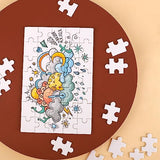 10 Sheet of Blank Puzzles to Drawn Write On, 3.9x5.9in, 35 Pieces a Sheet, All White Jigsaw DIY Puzzle Kit Paintable Puzzle Writable Puzzle Heat SAVITA