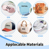 10 Sheets 440 Pieces Iron on Letters for Clothing, 2 Inch Heat Transfer Letters, Black Iron on Vinyl Letters with A-Z PU Alphabets Sticker for Lucomb