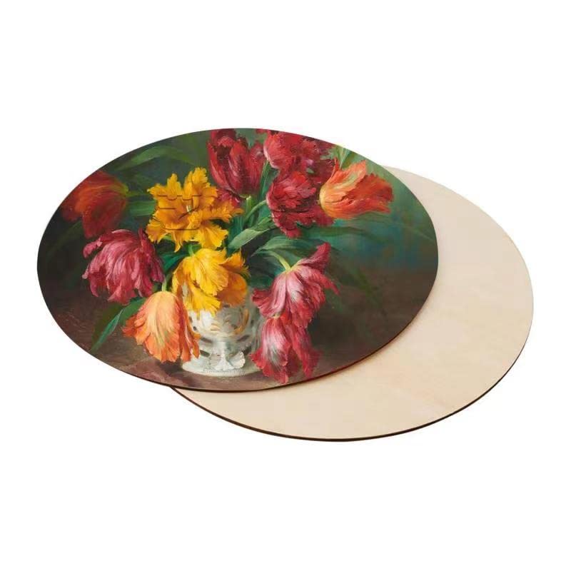 10 Unfinished Wooden Circles 7.2 inch Wooden Circle Wooden Coasters, DIY Crafts and Home Decoration Blank Wood Chips, Children and Students DIY Props N\A