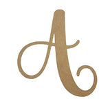 10" Wooden Letter A Unfinished, Starfish Font, Craft Cutout 1-8" Thick Wooden Craft Cutouts
