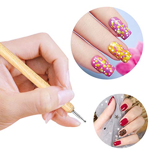 10 pc 2 Way Dotting Pen Tool Nail Art Tip Dot Paint Manicure kit, Embossing Stylus for Painting PERRIROCK
