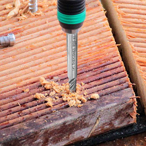 10 pcs 4-Flute End Mill Bits, AFUNTA 0.08" - 0.47" HSS CNC Straight Shank Drill Bits Cutter Tool Set for Wood Aluminum Steel Titanium AFUNTA