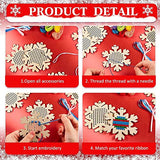10 pcs Christmas Wooden Cross Stitch Kits Cross Stitch Wood Ornaments Christmas Hanging Decors Craft Christmas Decorations for Christmas Tree NT-ling