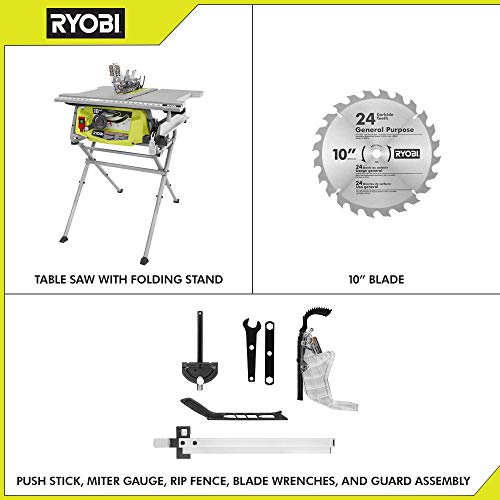 10" table saw with folding stand - WoodArtSupply