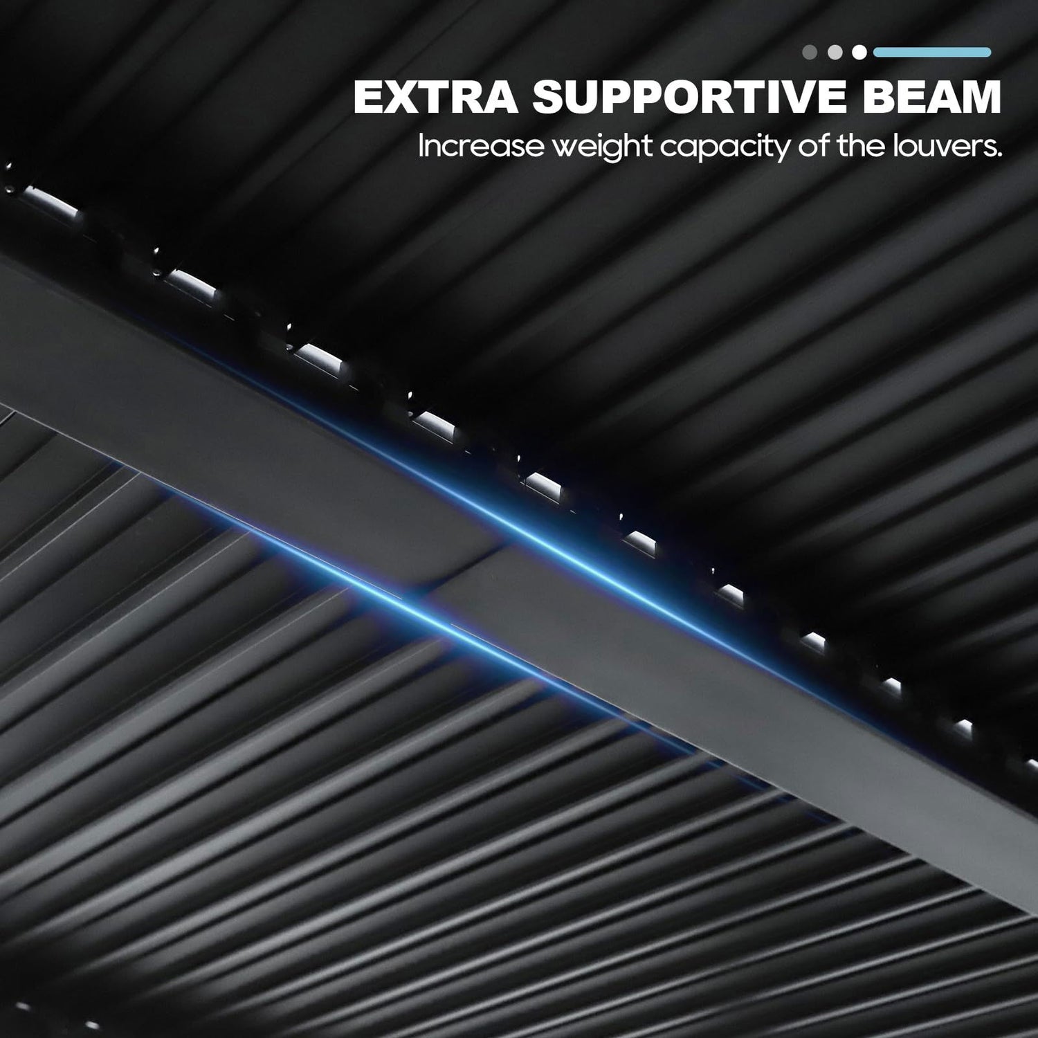 10' ×13' Outdoor Louvered Pergola, Aluminum Outdoor Louvered Pergola Patio with Adjustable Roof for Outdoor Deck (Black with Curtain) GS CHIER