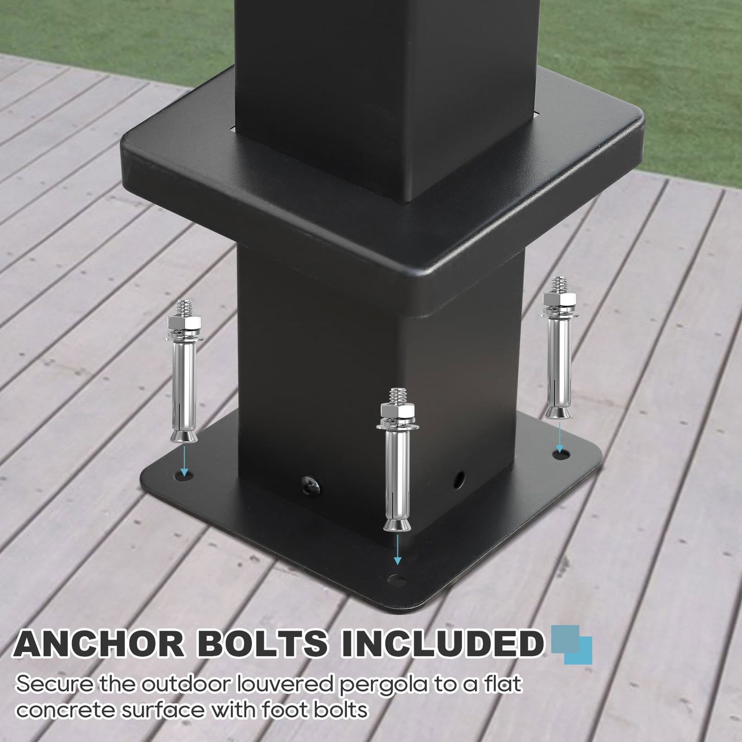 10' ×13' Outdoor Louvered Pergola, Aluminum Outdoor Louvered Pergola Patio with Adjustable Roof for Outdoor Deck (Black with Curtain) GS CHIER