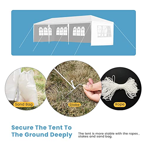 10'x30' Party Wedding Outdoor Patio Tent Canopy Heavy Duty Gazebo Pavilion -5 FDW