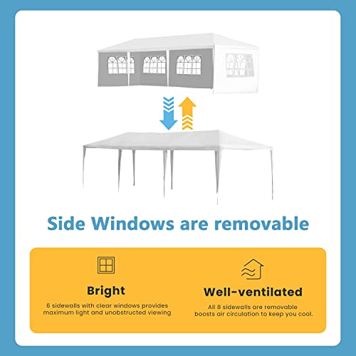 10'x30' Party Wedding Outdoor Patio Tent Canopy Heavy Duty Gazebo Pavilion -5 FDW