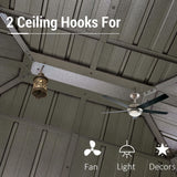 10' x 12' Hardtop Gazebo Outdoor Aluminum Wood Grain Gazebos with Galvanized Steel Double Canopy for Patios Deck Backyard,Curtains&Netting by domi domi outdoor living