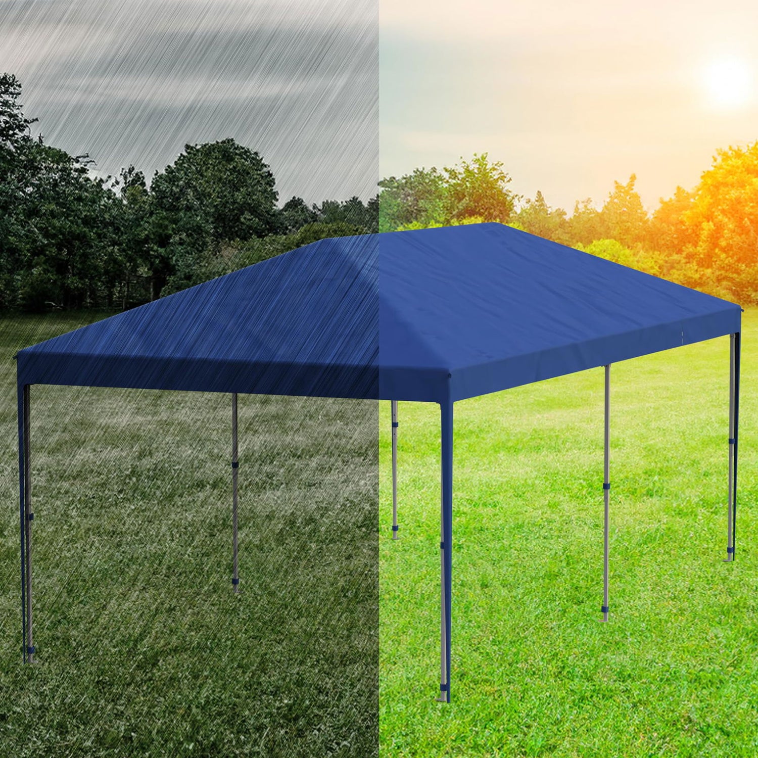 10'x 20' Pop Up Canopy Tent for Parties, Heavy Duty Commercial Canopy Tent Outdoor Vendor Party Tent Waterproof Gazebo Shelter for Patio Outdoor Party Events, Blue GAOMON