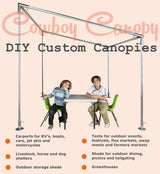 10' x 20' Slope, Lean-to Canopy Fittings Kits, DIY Metal Carport Frame Parts, 1" EMT Cowboy Canopy