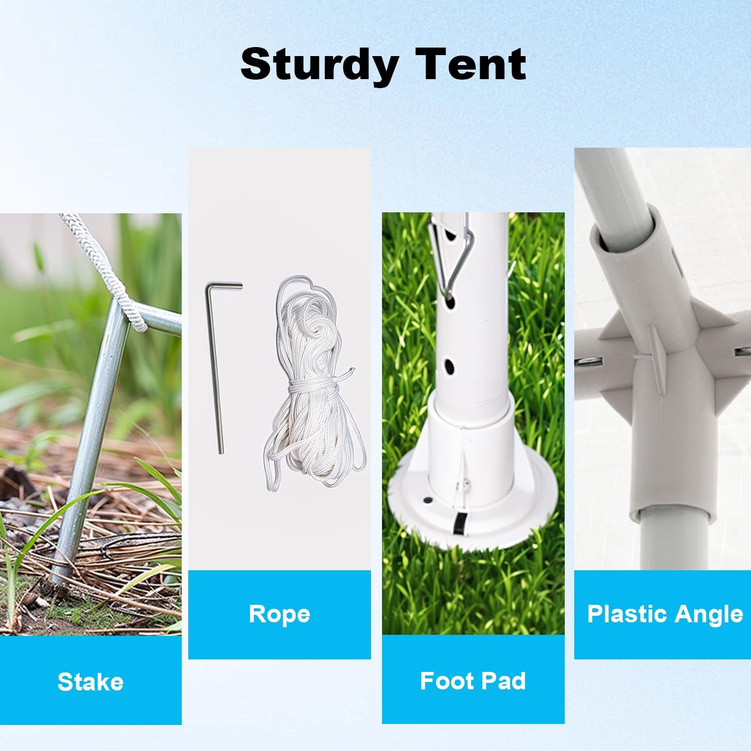 10' x 30' Outdoor Canopy Tent with 5 Removable Sidewalls, Party Tent Wedding Tents for Parties with Waterproof PE Cover, Ropes & Stakes, Backyard Tent Event Tent for Birthday, Celebration & Holidays Angel Sar